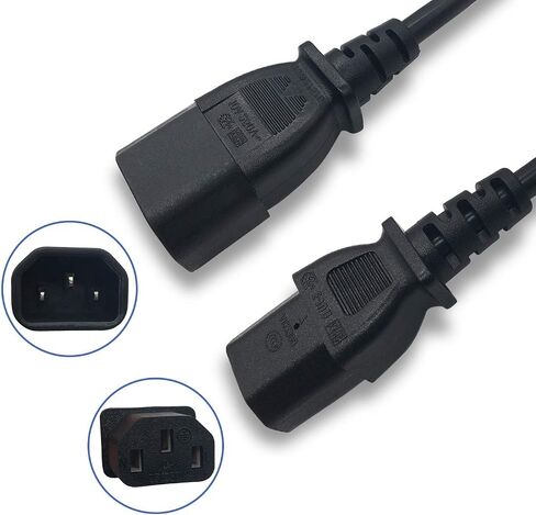 3 أقدام (1 متر) 18AWG سلك تمديد الطاقة لشاشة الكمبيوتر C13 إلى C14 كابل الطاقة 3 أقدام (1 متر) الكمبيوتر إلى PDU 10 أمبير سلك تمديد الطاقة CNE23176 (10 عبوات) in Kuwait