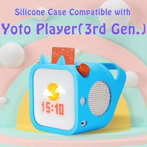 Silicone Case Compatible with Yoto Player 3rd Generation – Kids Bluetooth Audio Speaker, Adventure Jacket with Cat Ears (Blue) in Saudi Arabia