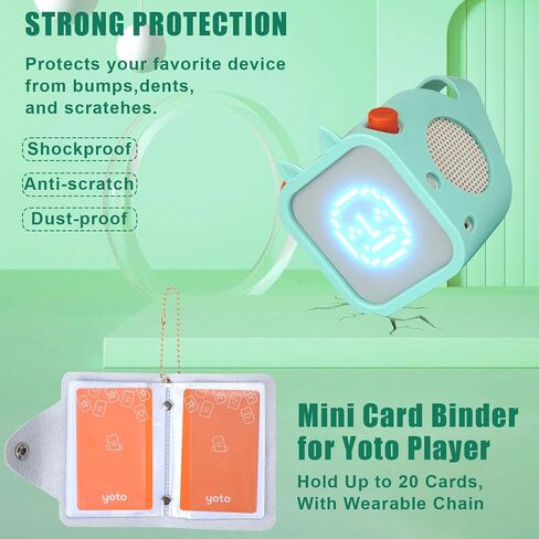 Silicone Case Compatible with Yoto Player 3rd Generation – Kids Bluetooth Audio Speaker, Adventure Jacket with Cat Ears (Blue) in Saudi Arabia