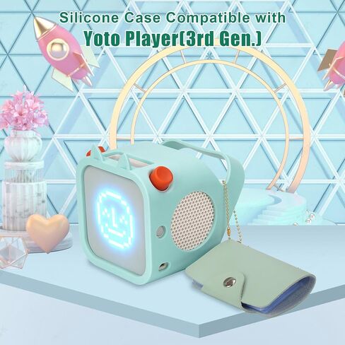 Silicone Case Compatible with Yoto Player 3rd Generation – Kids Bluetooth Audio Speaker, Adventure Jacket with Cat Ears (Blue) in Saudi Arabia