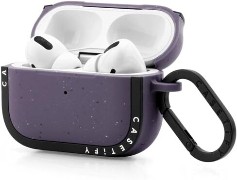 حافظة CASETiFY Bounce Airpods Pro (الجيل الأول/الثاني) مع حلقة - Lil Ghosts - أرجواني غامق غير لامع in Kuwait