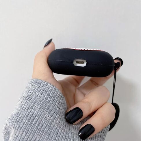 متوافق مع AirPods Pro 2019/Pro 2 Case 2022، حافظات سيليكون لطيفة Kawaii، تصميم كرتوني مضحك ثلاثي الأبعاد، أغطية ناعمة للأولاد والبنات والأطفال والمراهقين والنساء، حماية كاملة (سم أسود) in Saudi Arabia