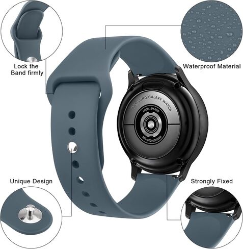 Vancle 4 Pack Bands Compatible with Samsung Galaxy Watch 6 Band 40mm 44mm, Galaxy Watch 6 Classic Bands 43mm 47mm, 20mm Soft Silicone Sport Replacement Strap for Galaxy Watch 6 Band Women Men in Saudi Arabia