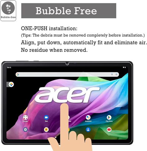 2PACK 9H صلابة مضادة للخدش خالية من الفقاعات سهلة التركيب واقي للشاشة من الزجاج المقسى لجهاز Acer Iconia Tab P10 10.4 بوصة in Kuwait