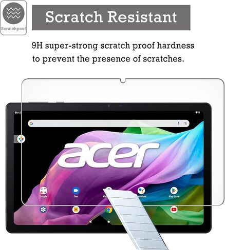 2PACK 9H صلابة مضادة للخدش خالية من الفقاعات سهلة التركيب واقي للشاشة من الزجاج المقسى لجهاز Acer Iconia Tab P10 10.4 بوصة in Kuwait