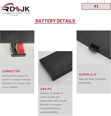 F1 RZ09-0166 FI Laptop Battery for Razer Blade Pro 17.3'' 4K i7-7820HK i7-6700HQ 2017 RZ09-01663E52 RZ09-01662E52 RZ09-01662E542 RZ09-01662E53-R3U1 RZ09-01663E53-R3U1 RZ09-01663E54 11.4V 99Wh 8700mAh in Saudi Arabia