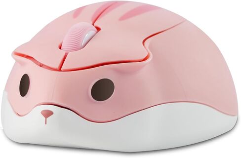 Wireless Mouse Cute Hamster Shape Less Noice Portable Mobile Optical Animal Mice Ergonomic Design Cordless Mouse with USB Receiver for PC/Laptop/Computer/Notebook/MacBook for Kids/Girl Gift (Green) in Saudi Arabia