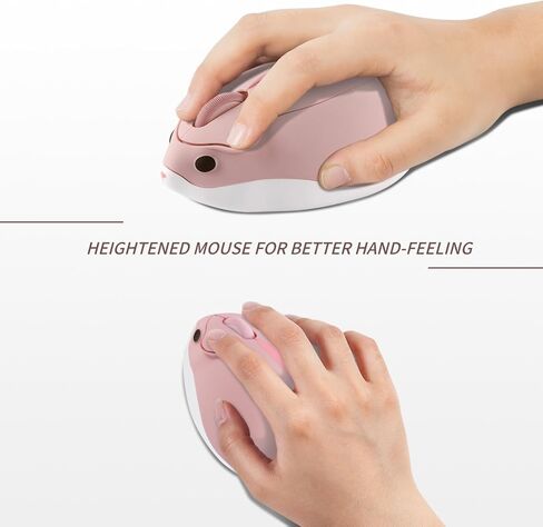 Wireless Mouse Cute Hamster Shape Less Noice Portable Mobile Optical Animal Mice Ergonomic Design Cordless Mouse with USB Receiver for PC/Laptop/Computer/Notebook/MacBook for Kids/Girl Gift (Green) in Saudi Arabia