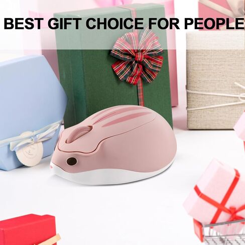 Wireless Mouse Cute Hamster Shape Less Noice Portable Mobile Optical Animal Mice Ergonomic Design Cordless Mouse with USB Receiver for PC/Laptop/Computer/Notebook/MacBook for Kids/Girl Gift (Green) in Saudi Arabia