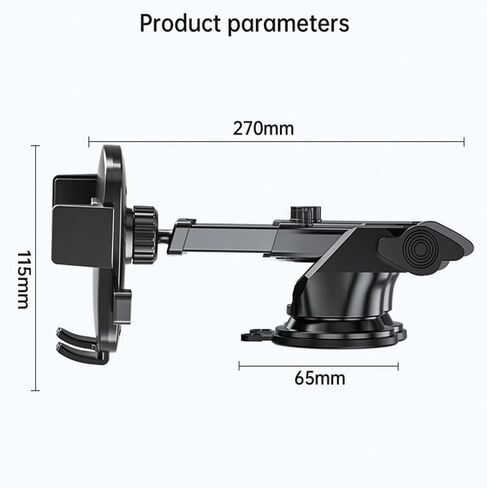 Phone Mount for Car, Adjustable Long Arm Cell Phone Holder for Car Dashboard Windshield Vent Fit for iPhone 14 13 12 Pro Max (3021) in Saudi Arabia