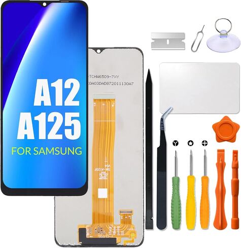 Replacement for Samsung Galaxy A12 A125 LCD Screen for Samsung A125F/DS A125F A125M A125U A125U1 A125N A125W Touch Screen Digitizer Assembly LCD Display with Repair kit in Saudi Arabia