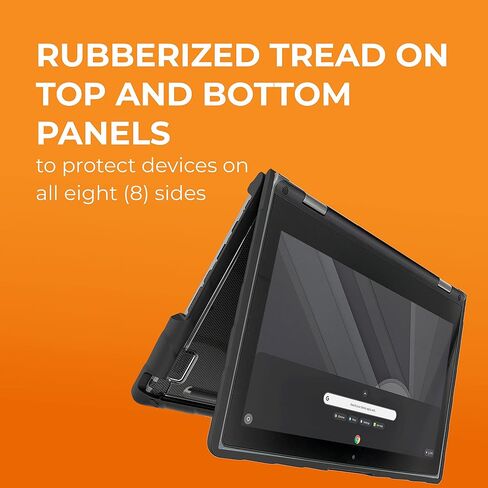 Gumdrop DropTech Laptop Case Fits Lenovo 300e | 300w | 500e | 500w Gen 3 (2-in-1) Designed for Students Teachers & Classrooms–Drop Tested Rugged Shockproof Bumpers for Reliable Device Protection–Black in Saudi Arabia