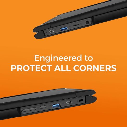Gumdrop DropTech Laptop Case Fits Lenovo 300e | 300w | 500e | 500w Gen 3 (2-in-1) Designed for Students Teachers & Classrooms–Drop Tested Rugged Shockproof Bumpers for Reliable Device Protection–Black in Saudi Arabia