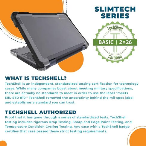 Gumdrop DropTech Laptop Case Fits Lenovo 300e | 300w | 500e | 500w Gen 3 (2-in-1) Designed for Students Teachers & Classrooms–Drop Tested Rugged Shockproof Bumpers for Reliable Device Protection–Black in Saudi Arabia