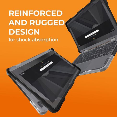 Gumdrop DropTech Laptop Case Fits Lenovo 300e | 300w | 500e | 500w Gen 3 (2-in-1) Designed for Students Teachers & Classrooms–Drop Tested Rugged Shockproof Bumpers for Reliable Device Protection–Black in Saudi Arabia