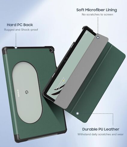 TiMOVO Designed for Google Pixel Tablet Case 11 inch (2023), Slim PU Leather Trifold Stand Cover Case for Pixel Tablet, Compatible with Charging Speaker Dock, MidnightGreen in Saudi Arabia