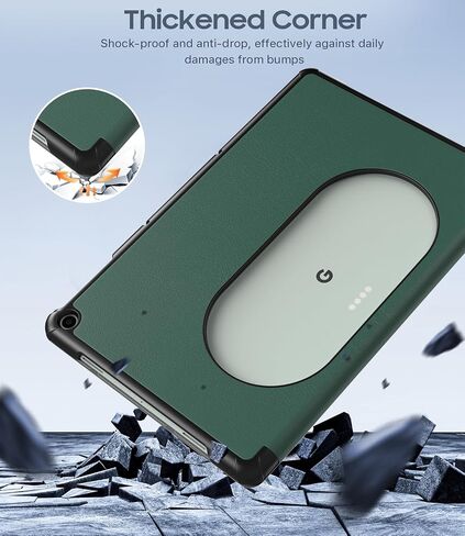 TiMOVO Designed for Google Pixel Tablet Case 11 inch (2023), Slim PU Leather Trifold Stand Cover Case for Pixel Tablet, Compatible with Charging Speaker Dock, MidnightGreen in Saudi Arabia