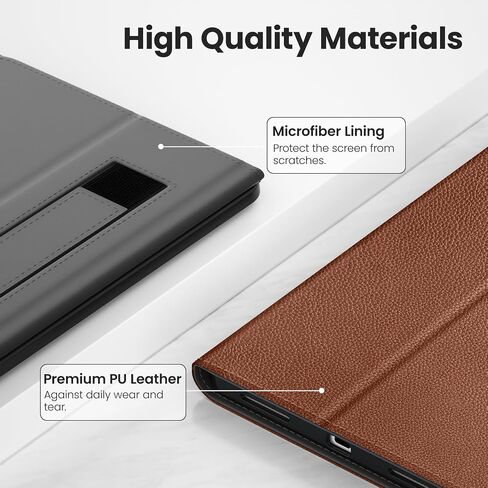 DTTO iPad 10th Generation Case (2022) - Premium Leather Folio Standing Cover with Pencil Holder, Auto Wake/Sleep, Black, for 10.9inch iPad 2022 (Model: A2757/A2777/A2696) in Saudi Arabia