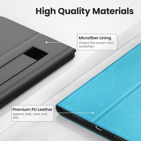 DTTO iPad 10th Generation Case (2022) - Premium Leather Folio Standing Cover with Pencil Holder, Auto Wake/Sleep, Black, for 10.9inch iPad 2022 (Model: A2757/A2777/A2696) in Saudi Arabia