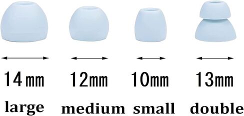 Replacement Eartips Earbuds tips Compatible with Powerbeats Pro Beats Wireless Earphone Headphones Earbuds Tips,4 Pairs, Light Blue (Powerbspro) in Saudi Arabia