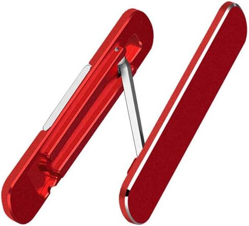 Mobile Kickstand 360° Rotation Adjustable Vertical Horizontal Placement Thin Pocket Aluminum Kickstand Compatible with Any Cell Phone, Silver in Saudi Arabia