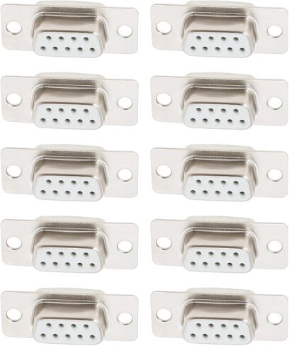 10PCS DB9 RS232 Female Connector 9 Pin D-SUB Serial Solder Type Gold Plated Joints Connector for Automatic Control Equipment Computer Set-top Box in Saudi Arabia