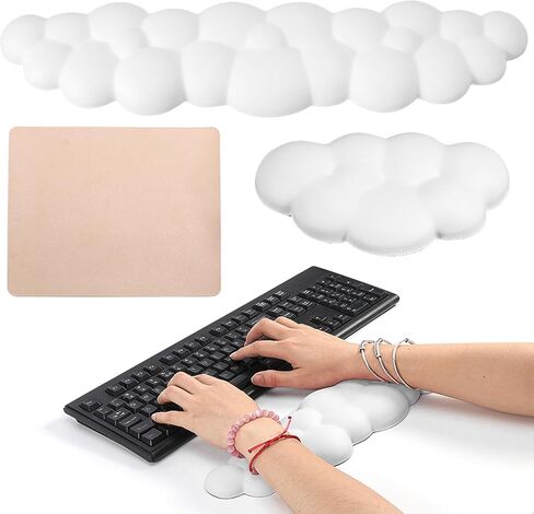 2pcs Wrist Rest,Keyboard Wrist Rest,Wrist Rest for Computer Keyboard, Cloud Shaped Mouse Wrist Rest and Pad Sets Multi-Function Computer Accessories Suitable for Office Home Use in Saudi Arabia