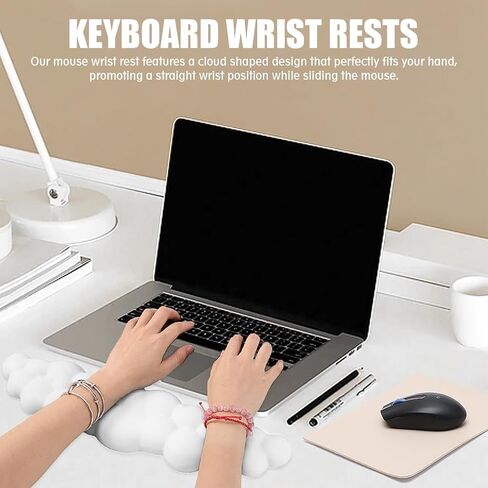 2pcs Wrist Rest,Keyboard Wrist Rest,Wrist Rest for Computer Keyboard, Cloud Shaped Mouse Wrist Rest and Pad Sets Multi-Function Computer Accessories Suitable for Office Home Use in Saudi Arabia