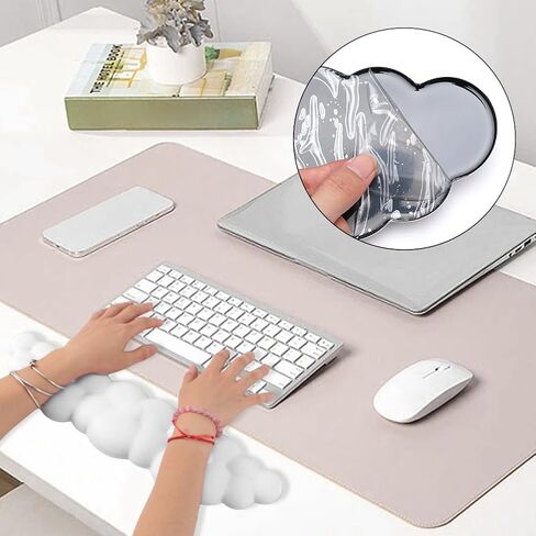 2pcs Wrist Rest,Keyboard Wrist Rest,Wrist Rest for Computer Keyboard, Cloud Shaped Mouse Wrist Rest and Pad Sets Multi-Function Computer Accessories Suitable for Office Home Use in Saudi Arabia