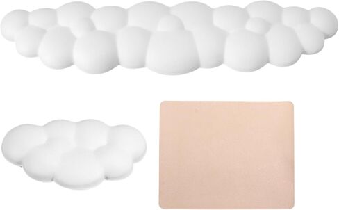 2pcs Wrist Rest,Keyboard Wrist Rest,Wrist Rest for Computer Keyboard, Cloud Shaped Mouse Wrist Rest and Pad Sets Multi-Function Computer Accessories Suitable for Office Home Use in Saudi Arabia