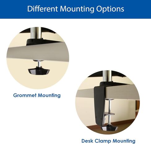 QualGear Qg-Dm-02-016 3 Way Articulating Dual Desk Mount for 13-27 Inches Flatpanel Monitors, Silver in Saudi Arabia