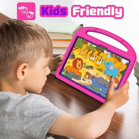YIHE Shockproof Kids Case for iPad (A16) 11th Generation 11 Inch 2025/ iPad 10th Generation 10.9 inch 2022, Durable Protective Cover with Built-in Screen Protector & Stable Stand, CyanPink in Saudi Arabia