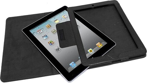 حافظة لجهاز iPad 1، حافظة من الجلد الصناعي Bastex Folio مع حامل مدمج لجهاز Apple iPad 1 الجيل الأول - أسود in Kuwait