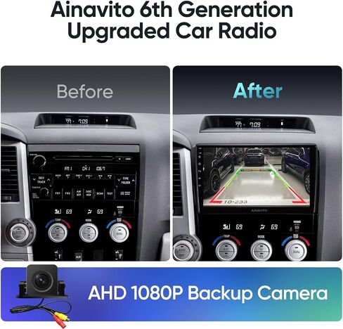 10.2 بوصة (3G RAM+32G ROM) 5G WiFi 8 Core Airplay 48EQ Android 12 راديو ستيريو للسيارة Toyota Tundra 2007-2013 Sequoia 2008-2018 مع Carplay Android Auto Support GPS Mirrorlink Backup 1080P SWC in Kuwait