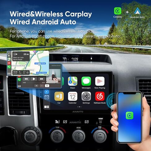 10.2 بوصة (3G RAM+32G ROM) 5G WiFi 8 Core Airplay 48EQ Android 12 راديو ستيريو للسيارة Toyota Tundra 2007-2013 Sequoia 2008-2018 مع Carplay Android Auto Support GPS Mirrorlink Backup 1080P SWC in Kuwait