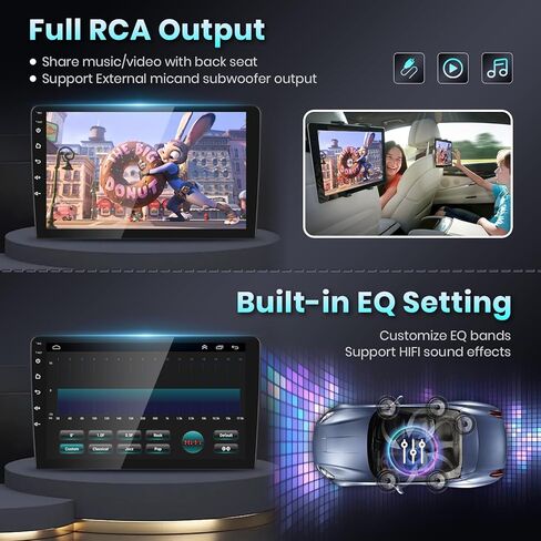 2G + 64G لـ 2007-2012 Toyota Yaris Vios Android ستيريو السيارة مع Carplay اللاسلكي Android Auto MirrorLink، Podofo 9 بوصة IPS شاشة لمس بلوتوث راديو السيارة مع GPS HiFi Audio WiFi كاميرا احتياطية in Saudi Arabia