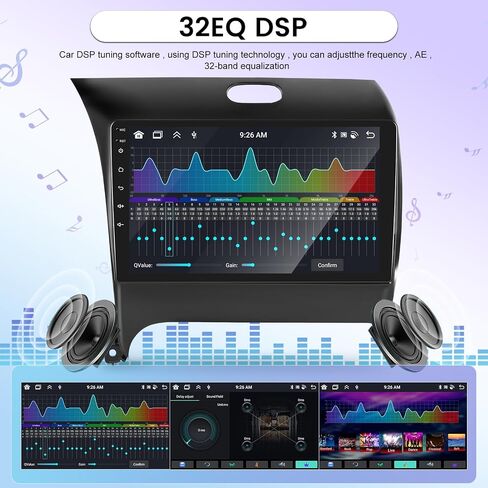[8 Core 4+64G] NHOPEEW Car Radio for KIA Cerato K3 Forte 2013-2016 with Wireless Carplay and Android Auto - 9 Inch 1280 * 720 IPS Touchscreen Android Stereo - DSP 32EQ/ GPS/WiFi + AHD Backup Camera in Saudi Arabia