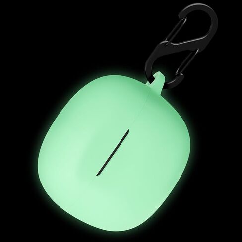 جراب Geiomoo من السيليكون لهاتف Skullcandy Rail ANC، غطاء واقٍ مزود بحلقة تسلق (أخضر مضيء) in Kuwait