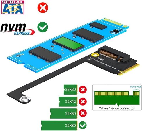 TheCoolCube PCI-E 4.0 SSD توسيع القرص الصلب لوح مهايئ M-key SSD 2230 إلى 2280 SSD لـ Rog Ally (2 قطعة) in Saudi Arabia