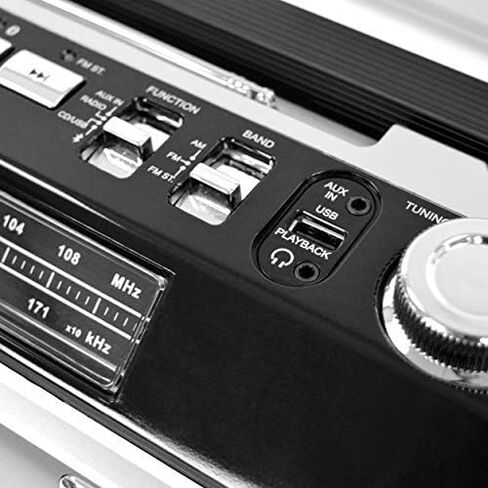 Studebaker SB2149RG Master Blaster Bluetooth Boombox with AM/FM Radio, USB Port, CD Player with MP3 Playback, LED EQ and 10 Watts RMS Speaker in Rose Gold in Saudi Arabia