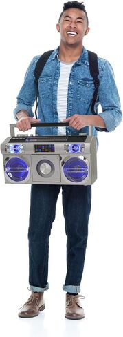 Studebaker SB2149RG Master Blaster Bluetooth Boombox with AM/FM Radio, USB Port, CD Player with MP3 Playback, LED EQ and 10 Watts RMS Speaker in Rose Gold in Saudi Arabia