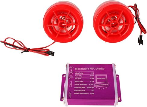Motorcycle Alarm Sound System with Flashing Light 100Hz to 6KHz MP3 Radio Bluetooth Stereo Speaker for Motorbike in Saudi Arabia