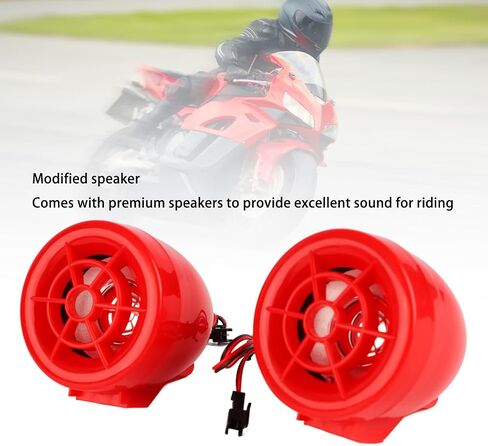 Motorcycle Alarm Sound System with Flashing Light 100Hz to 6KHz MP3 Radio Bluetooth Stereo Speaker for Motorbike in Saudi Arabia