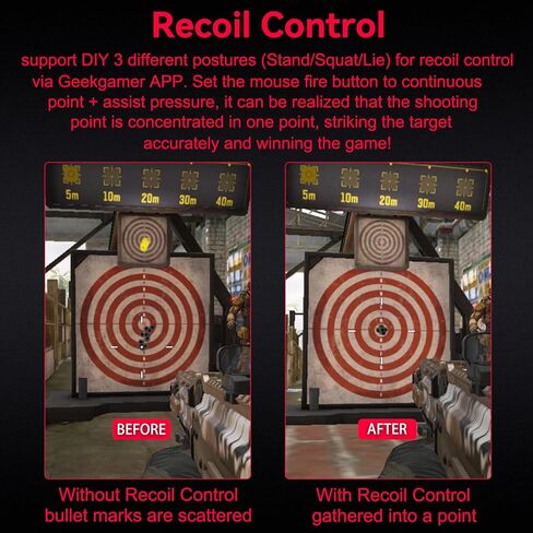 محول لوحة مفاتيح وماوس مضاد للارتداد لـ PUBG، Call of Duty، Minecraft، محول ماوس/لوحة مفاتيح لاسلكي سلكي/2.4G لهاتف Android/الكمبيوتر اللوحي مع رسم خرائط لوحة المفاتيح، التحكم في الارتداد، لا يدعم iOS in Kuwait