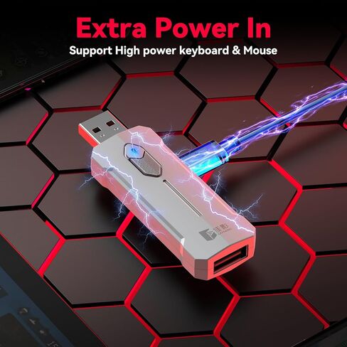 محول لوحة مفاتيح وماوس مضاد للارتداد لـ PUBG، Call of Duty، Minecraft، محول ماوس/لوحة مفاتيح لاسلكي سلكي/2.4G لهاتف Android/الكمبيوتر اللوحي مع رسم خرائط لوحة المفاتيح، التحكم في الارتداد، لا يدعم iOS in Kuwait