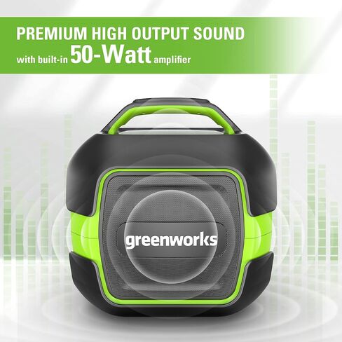 مجموعة سماعات بلوتوث 24 فولت من Greenworks، مكبر صوت لاسلكي AC/DC، بطارية 2 أمبير وشاحن متضمن in Kuwait