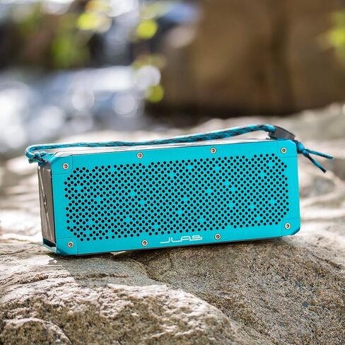 مكبر صوت بلوتوث محمول مقاوم لرذاذ الماء من JLab Crasher XL، 30 واط من طاقة الصوت، عمر بطارية 13 ساعة، يتصل بأي جهاز بلوتوث® (الهاتف، الجهاز اللوحي، الكمبيوتر والمزيد) in Kuwait