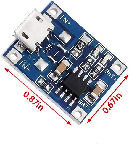 TP4056 Charging Module 5V Micro USB 1A 18650/16340/21700/26650/14500 Lithium Charging Board with Protection Charger Module with Dual Protection Function 6Pcs Type-C in Saudi Arabia