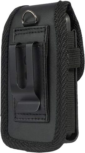 for Hot Pepper Tabasco Flip Phone Case, Black Elastic Vegan Leather Wallet Holster Case with [Belt Metal Loop Clip] Magnetic Closure Wallet Protection Case for Hot Pepper Tabasco Flip Phone in Saudi Arabia