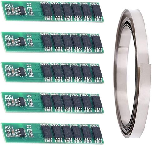 5PCS 1S 15A 3.7V 6MOS Lithium Battery Protection Board 18650 Charger Module BMS PCB Protection Board for Li-ion Lithium Battery Cell with Nickel Strip in Saudi Arabia